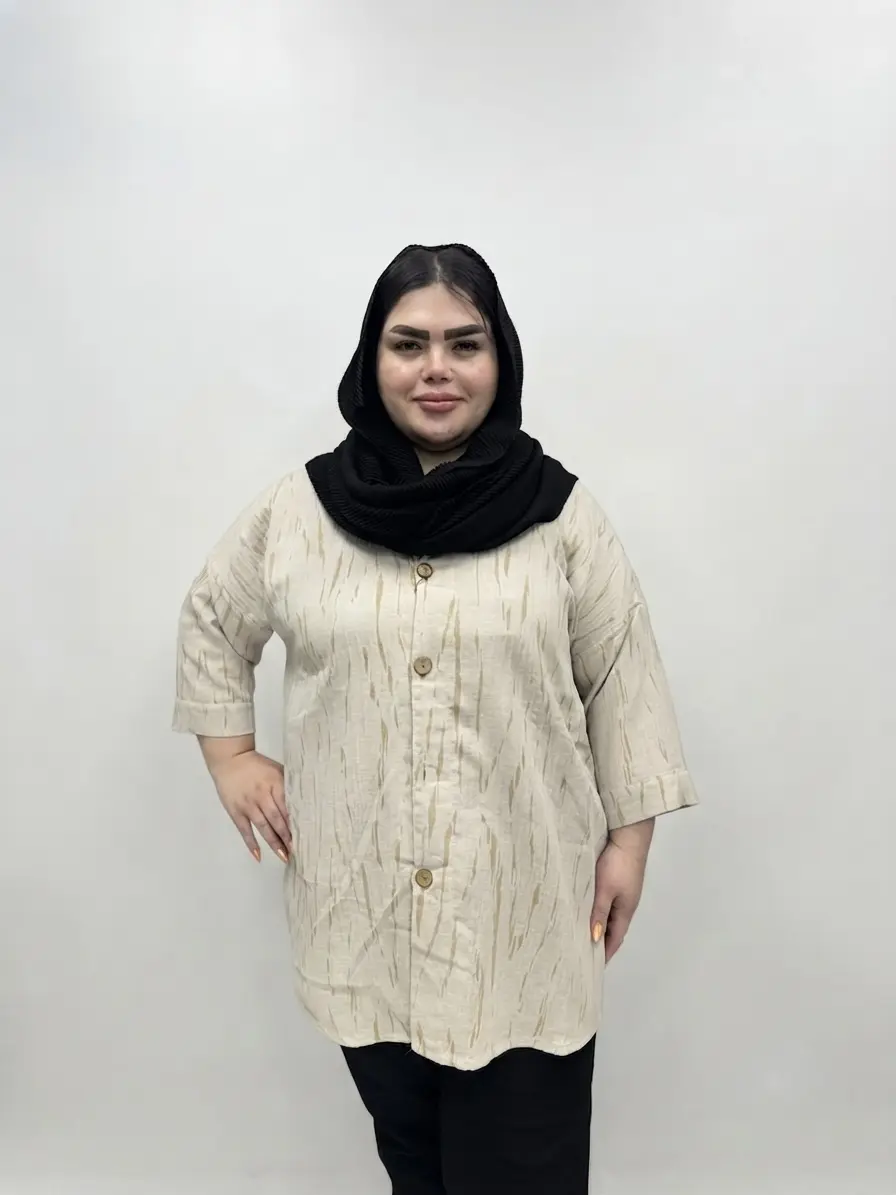 شومیز دو رو سایز بزرگ زنانه، راحت و کاربردی